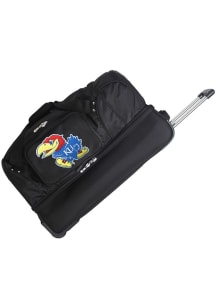 Kansas Jayhawks Black 27 Rolling Duffel Luggage