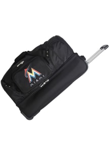 Miami Marlins Black 27 Rolling Duffel Luggage