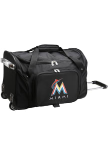 Miami Marlins Black 22 Rolling Duffel Luggage