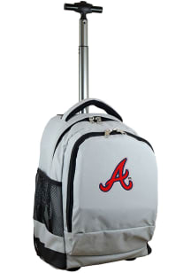 Atlanta Braves Grey Wheeled Premium Backpack