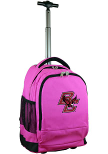 Boston College Eagles Pink Wheeled Premium Backpack