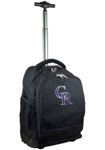 Colorado Rockies Black Wheeled Premium Backpack