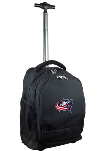 Columbus Blue Jackets Black Wheeled Premium Backpack