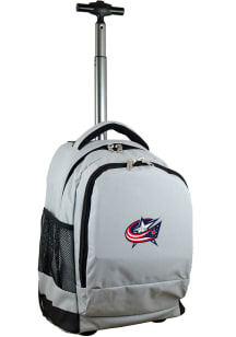 Columbus Blue Jackets Grey Wheeled Premium Backpack