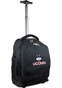 UConn Huskies Black Wheeled Premium Backpack