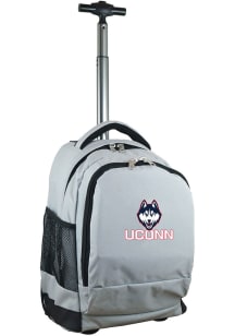 UConn Huskies Grey Wheeled Premium Backpack