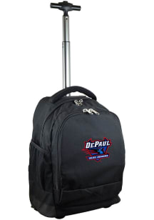 DePaul Blue Demons Black Wheeled Premium Backpack
