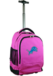 Detroit Lions Pink Wheeled Premium Backpack