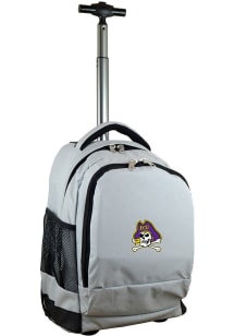 East Carolina Pirates Grey Wheeled Premium Backpack