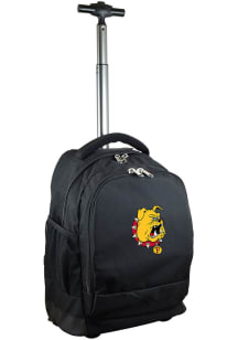 Ferris State Bulldogs Black Wheeled Premium Backpack