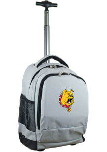 Ferris State Bulldogs Grey Wheeled Premium Backpack