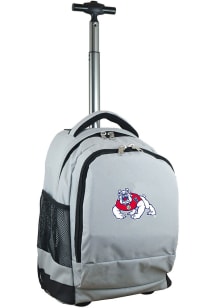 Fresno State Bulldogs Grey Wheeled Premium Backpack