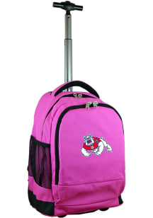 Fresno State Bulldogs Pink Wheeled Premium Backpack