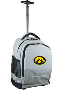 Iowa Hawkeyes Grey Wheeled Premium Backpack