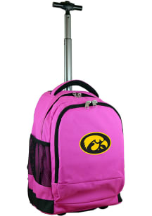 Iowa Hawkeyes Pink Wheeled Premium Backpack
