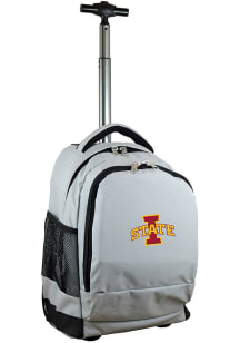 Iowa State Cyclones Grey Wheeled Premium Backpack