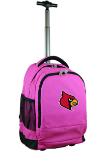 Louisville Cardinals Pink Wheeled Premium Backpack