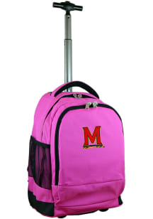 Maryland Terrapins Pink Wheeled Premium Backpack