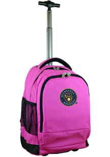 Milwaukee Brewers Pink Wheeled Premium Backpack