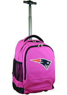 New England Patriots Pink Wheeled Premium Backpack