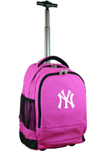 New York Yankees Pink Wheeled Premium Backpack