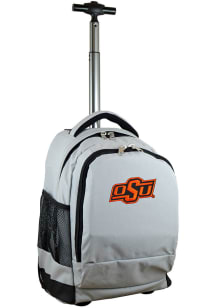 Oklahoma State Cowboys Grey Wheeled Premium Backpack