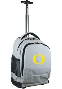 Oregon Ducks Grey Wheeled Premium Backpack