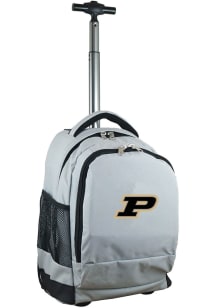 Purdue Boilermakers Grey Wheeled Premium Backpack