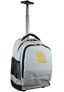 San Diego Padres Grey Wheeled Premium Backpack