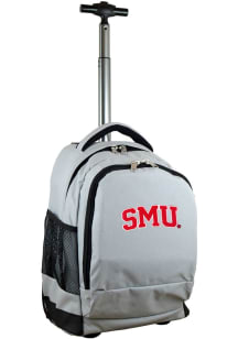 SMU Mustangs Grey Wheeled Premium Backpack