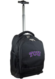 TCU Horned Frogs Black Wheeled Premium Backpack