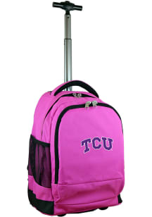 TCU Horned Frogs Pink Wheeled Premium Backpack