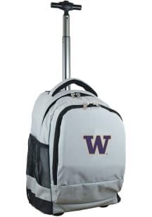 Washington Huskies Grey Wheeled Premium Backpack