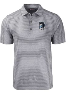 Cutter and Buck Minnesota United FC Mens Black Forge Stripe Short Sleeve Polo