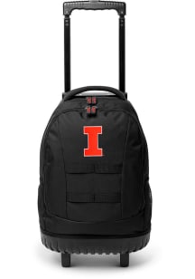 Illinois Fighting Illini Black 18 Wheeled Tool Backpack