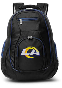 Los Angeles Rams Black 19 Laptop Navy Trim Backpack