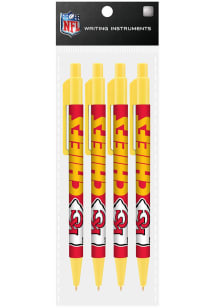 Kansas City Chiefs 4 Pack Pen - Red