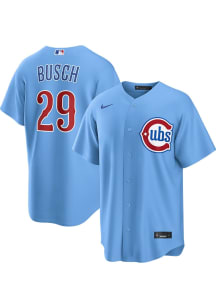 Michael Busch Chicago Cubs Mens Replica Alt Jersey - Light Blue