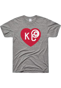Charlie Hustle Kansas City Dark Grey Tunisia KC Heart Short Sleeve Fashion T Shirt