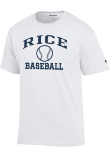 Champion Rice Owls White Baseball Jersey Short Sleeve T Shirt