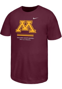 Nike Minnesota Golden Gophers Youth Maroon Team Graphic Short Sleeve T-Shirt