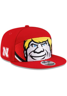 New Era Nebraska Cornhuskers Red Mascot Split Panel 9FIFTY Mens Snapback Hat
