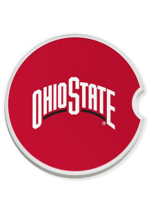Ohio State Buckeyes Wordmark Set of 2 Car Coaster - White
