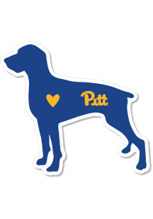 Pitt Panthers 3.5" Standing Dog Rugged Stickers - Blue