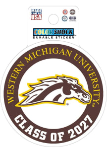Western Michigan Broncos Class of 2027 Durable Stickers - Brown
