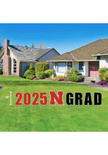Nebraska Cornhuskers 2025 Grad Yard Sign - Red