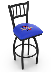 Tulsa Golden Hurricane Swivel Counter Pub Stool - Black