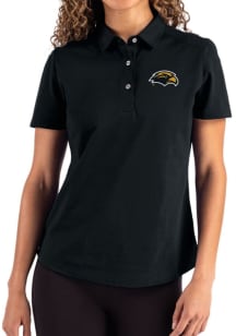 Cutter and Buck Southern Mississippi Golden Eagles Womens Black Advantage Short Sleeve Polo Shirt