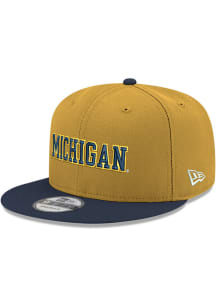 New Era Michigan Wolverines Gold 9FIFTY Mens Snapback Hat