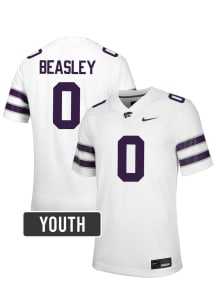 Koy Beasley K-State Wildcats Youth White Nike NIL Name And Number Football Jersey